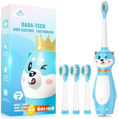 DADATECH Kids Electric Toothbrush Rechargeable, Sonic Silicone Teeth Brush wi...