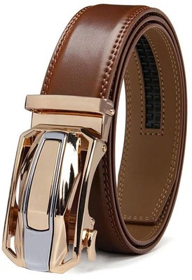 Men's Adjustable Ratchet Belt Waist : 36   to 42   Adjustable 002 Brown Belt