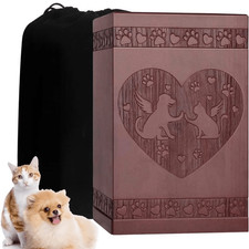 Amazon Pet Memorial Urn with Heart Design - Brown