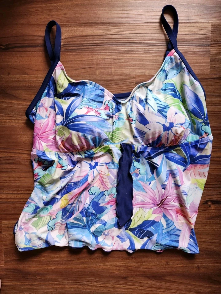 Топ танкини Maxine of Hollywood с цветочным рисунком размер 22 Вт - Изображение 4 из 4