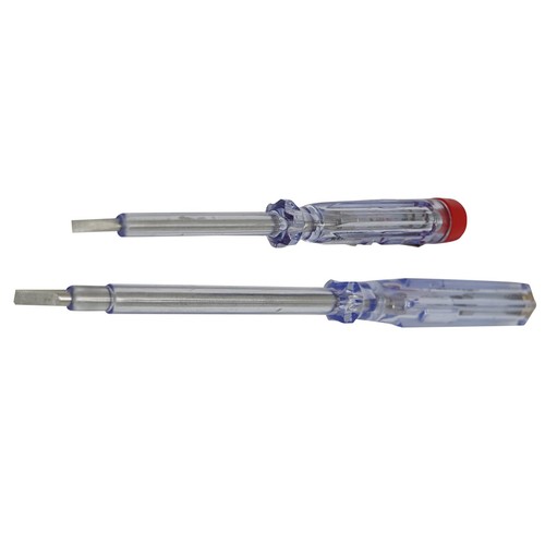 2 x Electrical Mains Voltage Tester Electricians Insulated Screwdriver 100-250V