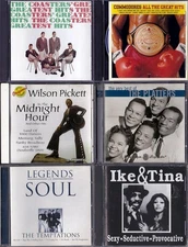 6 CLASSIC R&B SOUL CDs Coasters Commodore Platters Temptations Wilson Pickett +