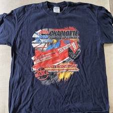 NASCAR CHARLOTTE MOTOR SPEEDWAY 1998 THE WINSTON T SHIRT VINTAGE XL BLUE GILDEN