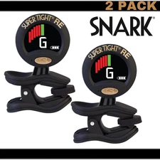 2 PK SNARK Clip-On Tuner ST-8 All Instruments Chromatic Black ST-8 RECHARGABLE