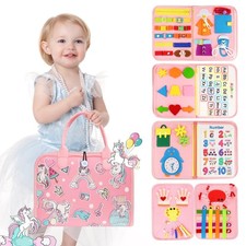 Toddler Busy Board Montessori Toys For 1 2 3 4 Year Old Girl Birthday Gifts, For