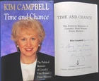*SIGNED* Canada's 1st woman Prime Minister KIM CAMPBELL Memoir TIME AND CHANCE