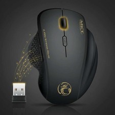 2.4GHz Wireless Optical Mouse Computer Mice 6 Buttons USB Receiver for Laptop