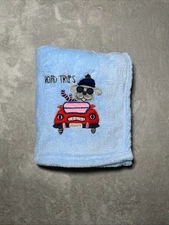 Sam Salem RN 31526 Blue Baby Blanket Road Trips Puppy Dog Car Plush Fleece Lovey