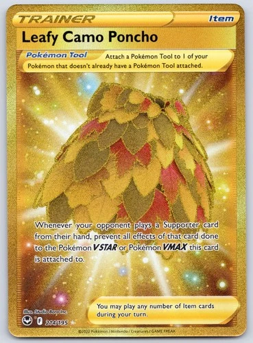 Leafy Camo Poncho (Secret) 214/195 (NM) - SWSH12: Silver Tempest - Pokemon TCG