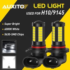 2x Auxito 6000k White 9145 H10 9140 9005 9045 Led Fog Light Bulb Conversion Kit