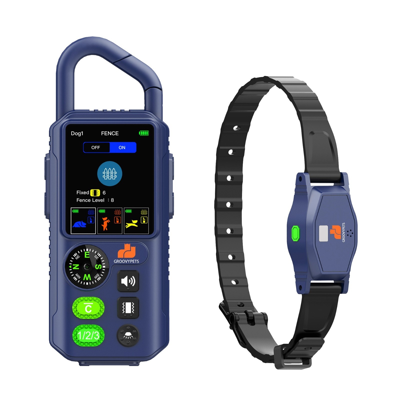 Wireless Dog Fence & 1100 YD Remote Training Collar Duo Kit,Waterproof E-Collar