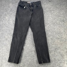 VTG Levis Jeans Men 32x30 Black Denim Relaxed Fit Orange Tab Pants USA 90s 30x30