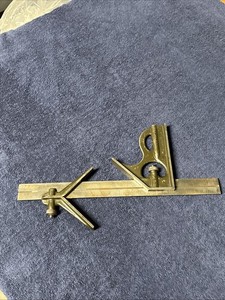 VINTAGE 12 inch Combination Square AND Center Finder - HARDENED!! B3