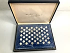 Franklin Mint 50 States of the Union First Edition Sterling Silver Mini-Coin Set