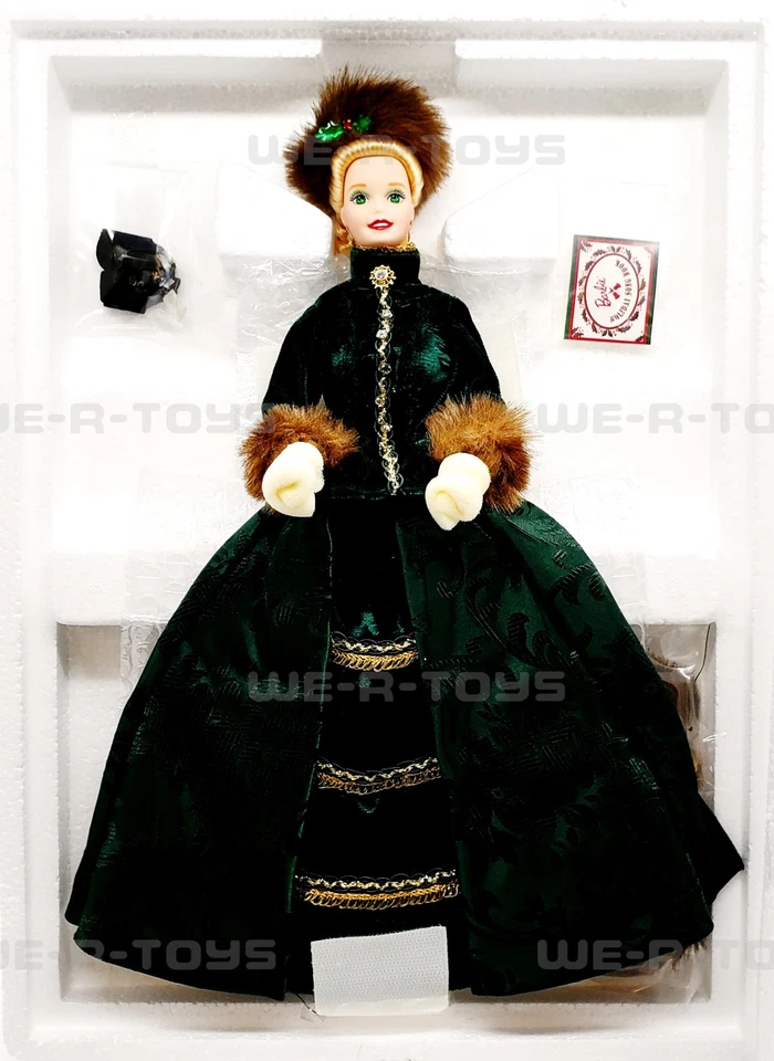 Muñeca Barbie Holiday Caroler 1996 colección de porcelana Mattel 15760 Foto 2 de 4