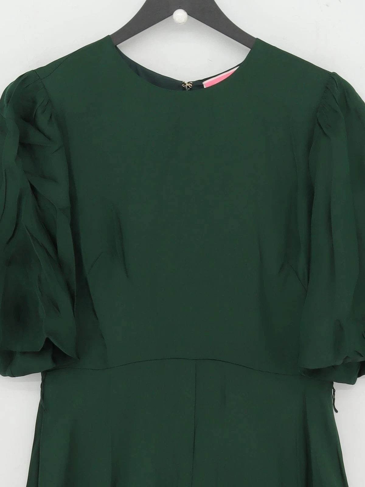 Maxi abito donna Kate Spade UK 10 seta verde nuovo con etichette