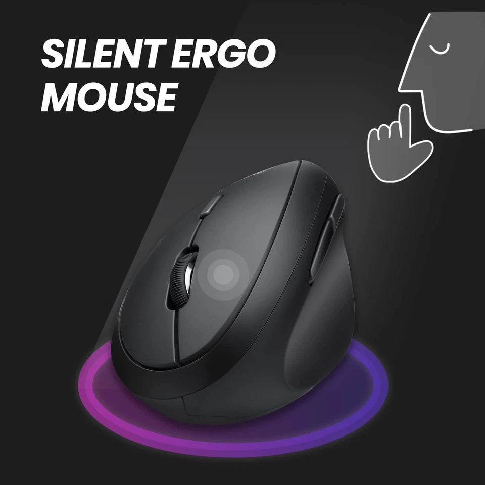 PERIDUO-606A, 3-in-1 Wireless Compact Ergonomic Keyboard with Vertical Mouse ... - Image 3 of 4