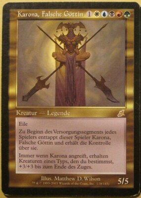 Karona, Falsche Göttin / False God  - SCOURGE -  deutsch  (good +)  ** Rare **