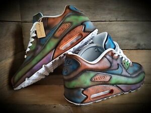 Nike Air Max/custom painted/White-Black 