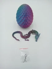 3D Printed Dragon Egg with 12" Dragon Fidget Toy SHIPS FREE
