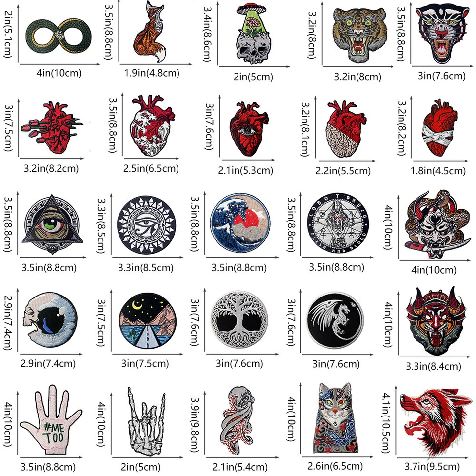 IRON ON PATCHES FASHION EMBROIDERED PATCH transfers Badge Appliques Gifts Unique - Image 4 of 4