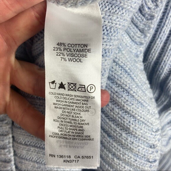 Ever New Australia Estelle Baby Blue Cable Knit Sweat… Gem