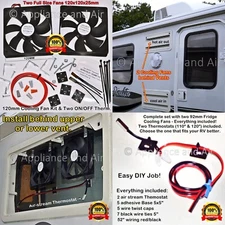 DOMETIC NORCOLD Refrigerator Cooling Fan ON/OFF Thermostat Kit, ships TODAY!