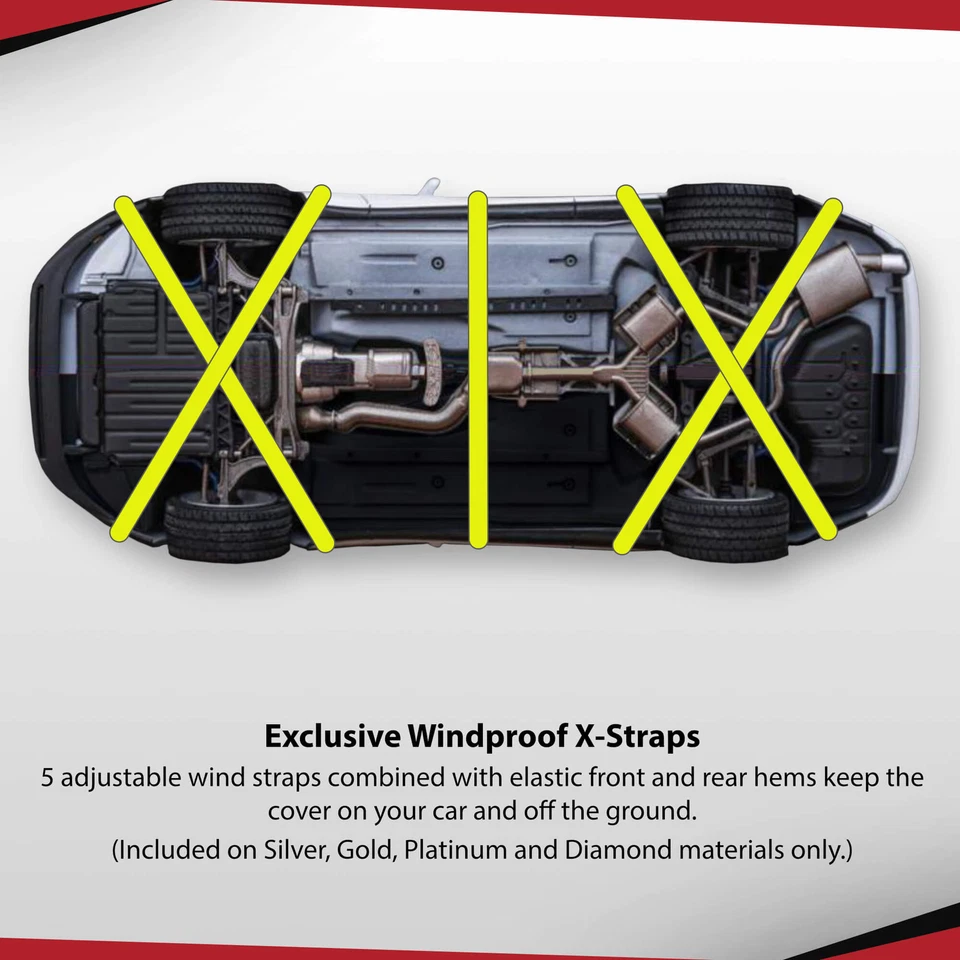 1994 1995 1996 Dodge Stealth capa de carro respirável com bolso espelhado - Imagem 4 de 4