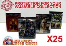 25x 4K UHD WITH SLIPCOVER SIZE 4K2 - CLEAR PLASTIC BOX PROTECTOR SLEEVE