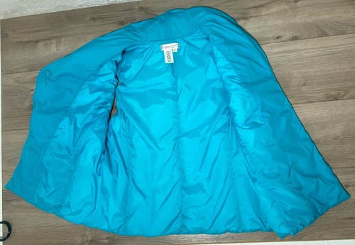 Coldwater Creek Quilted Turquoise Down Puffer Vest Sz Large - Picture 5 of 8