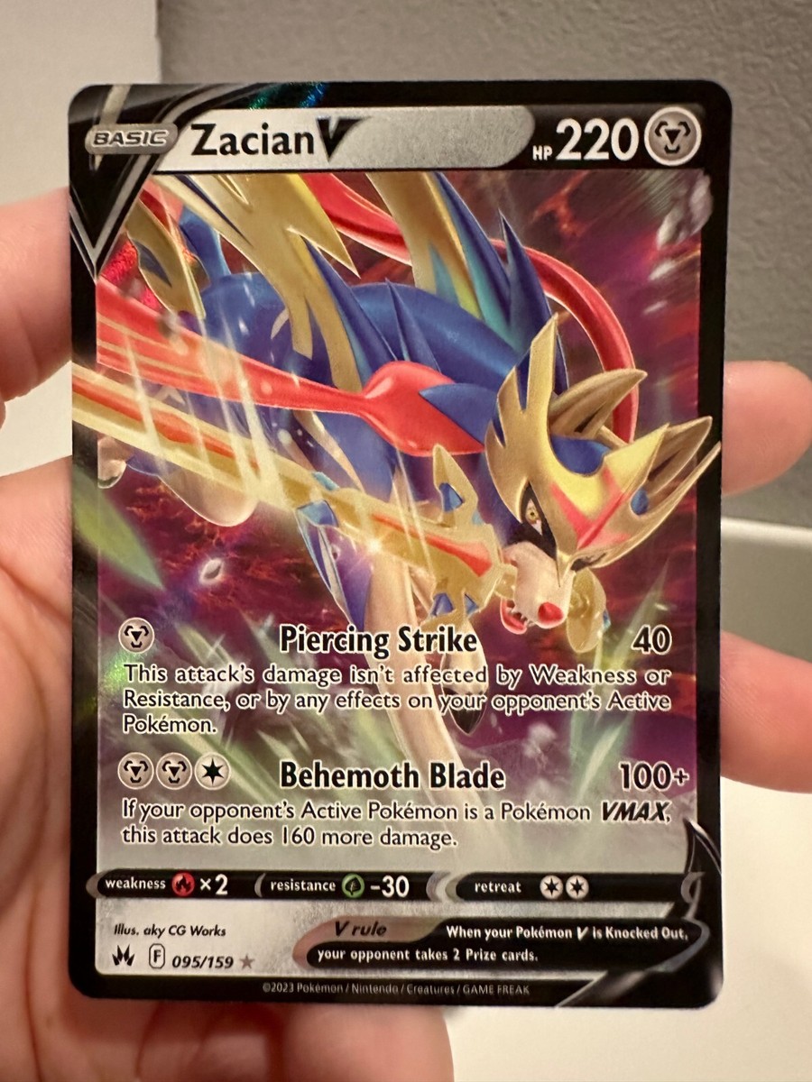 Zacian V 95/159 Ultra Rare Crown Zenith Pokemon TCG Near Mint NM
