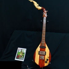 Electric Harp Guitar Exquisite Phin Music Isan Padauk Red Wood White Mok Strips