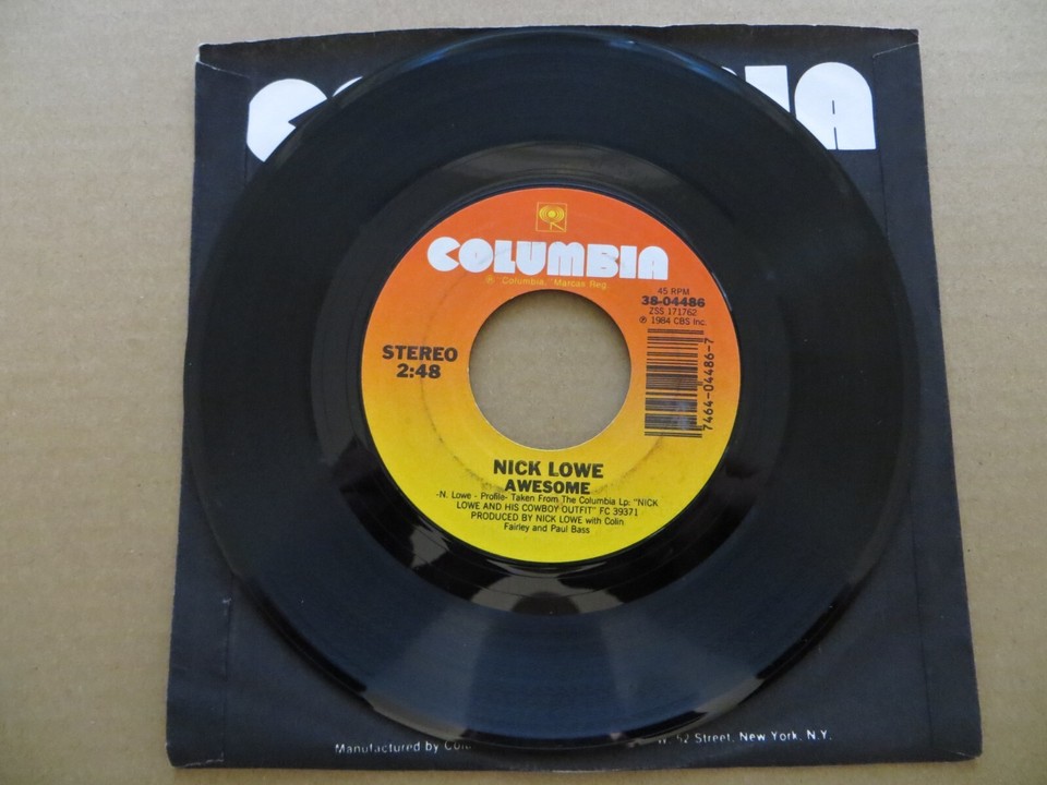 Nick Lowe Half A Boy And Half A Man 1984 Columbia 3804486 7