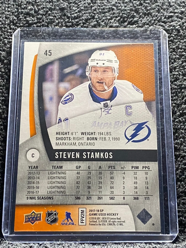 2017-18 SP Game Used - #45 Steven Stamkos ***086/160*** - Image 2 of 2