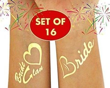 Waterproof Non Toxic Bachelorette Bride Clan Party Tattoos 16 Set by Gleegoods