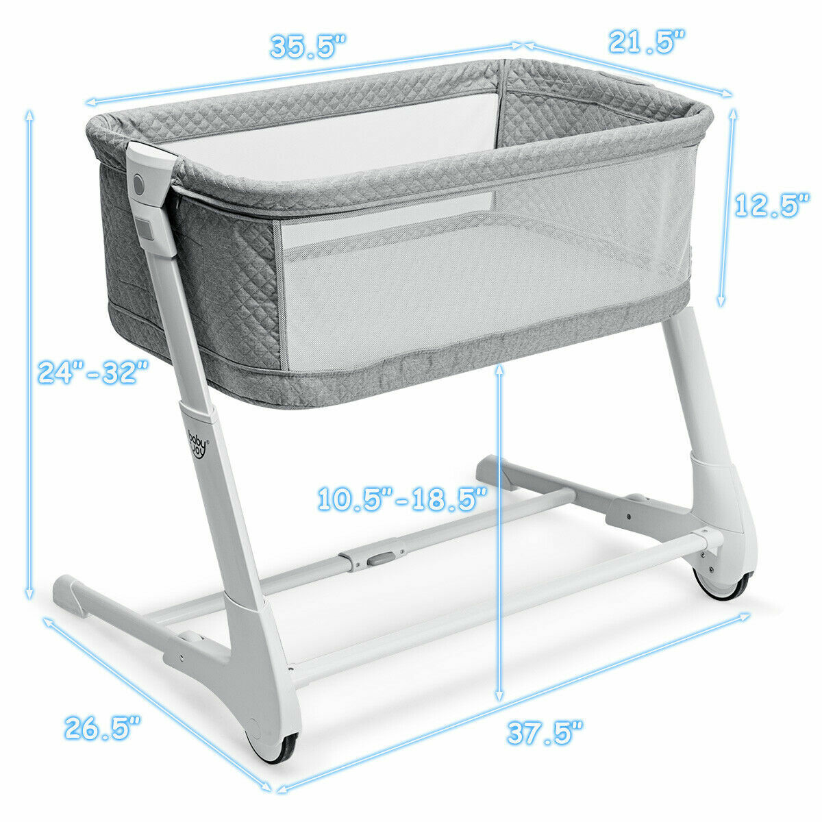 miclassic bedside crib travel bassinet