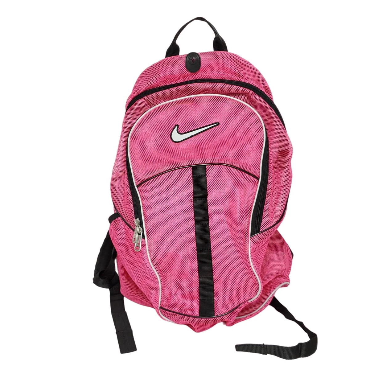 Nike All Netted Mesh Backpack See Through School Beach Sports Pool Pink
