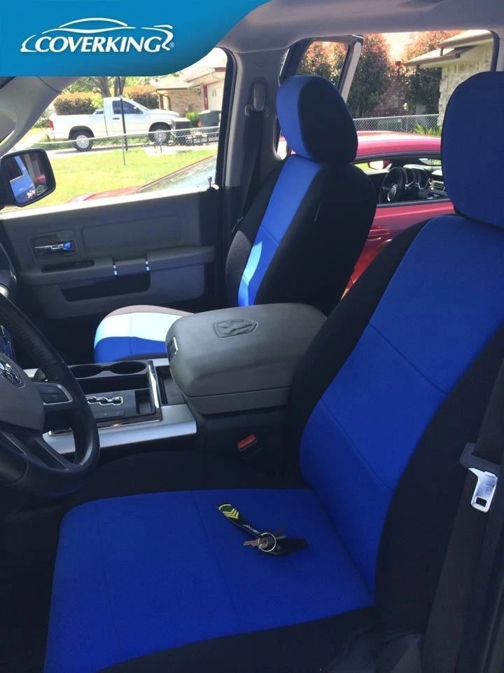 Fundas de asiento delanteras Dodge Ram Coverking Neosupreme ajuste personalizado Foto 2 de 4