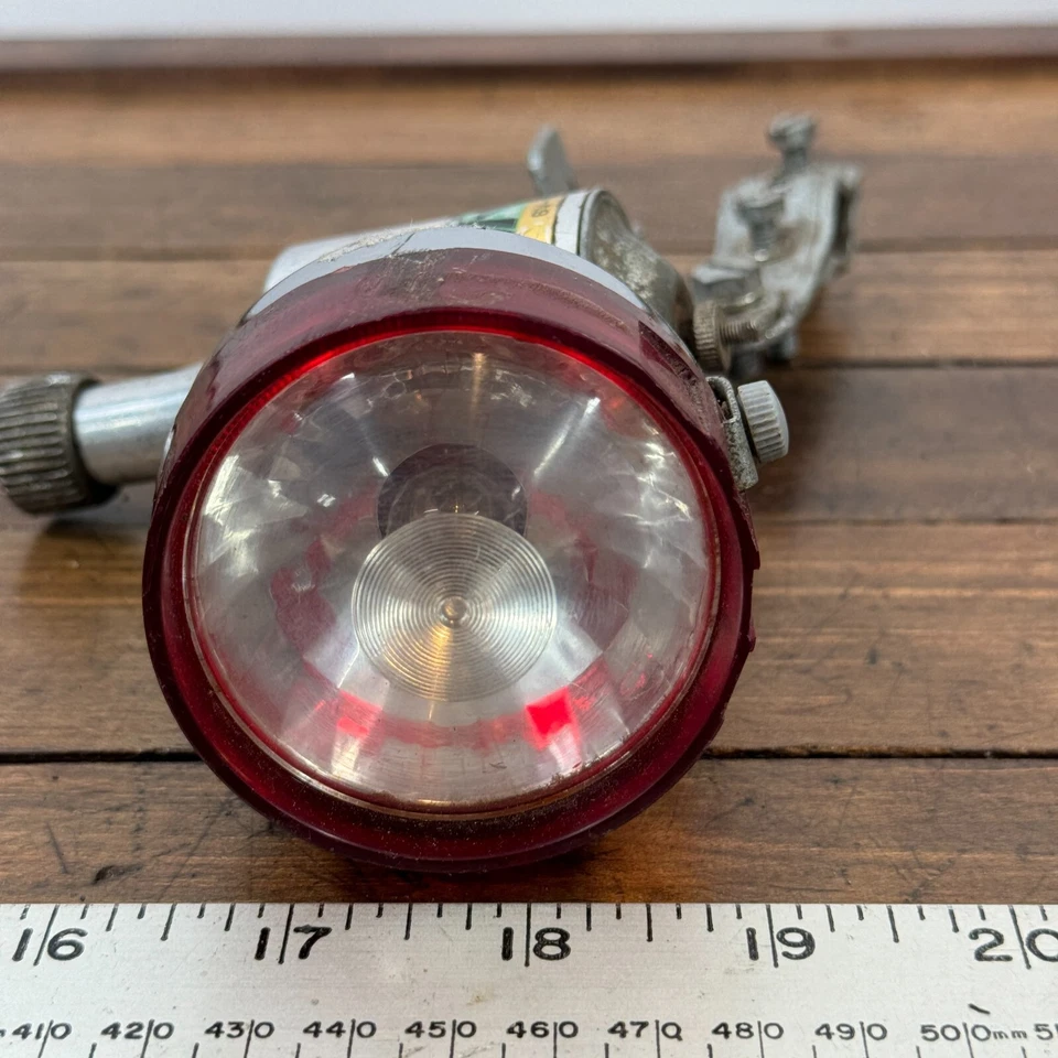 Abrazadera de luz de cabeza de lámpara generador Raleigh vintage 6v 6w roja redonda años 70 80 Foto 4 de 4