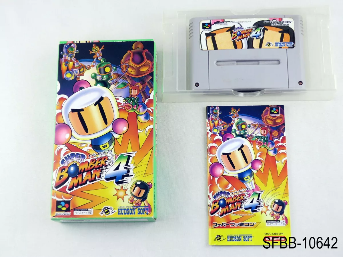 SUPER BOMBERMAN 4 Super Nintendo Superfamicom Video Game Japan Version