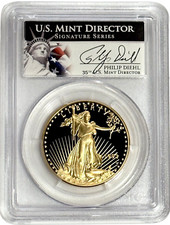 1993 P Diehl Signed $50 Proof Gold American Eagle 1 oz Coin PCGS PR 69 DCAM 3061.38 per troy oz