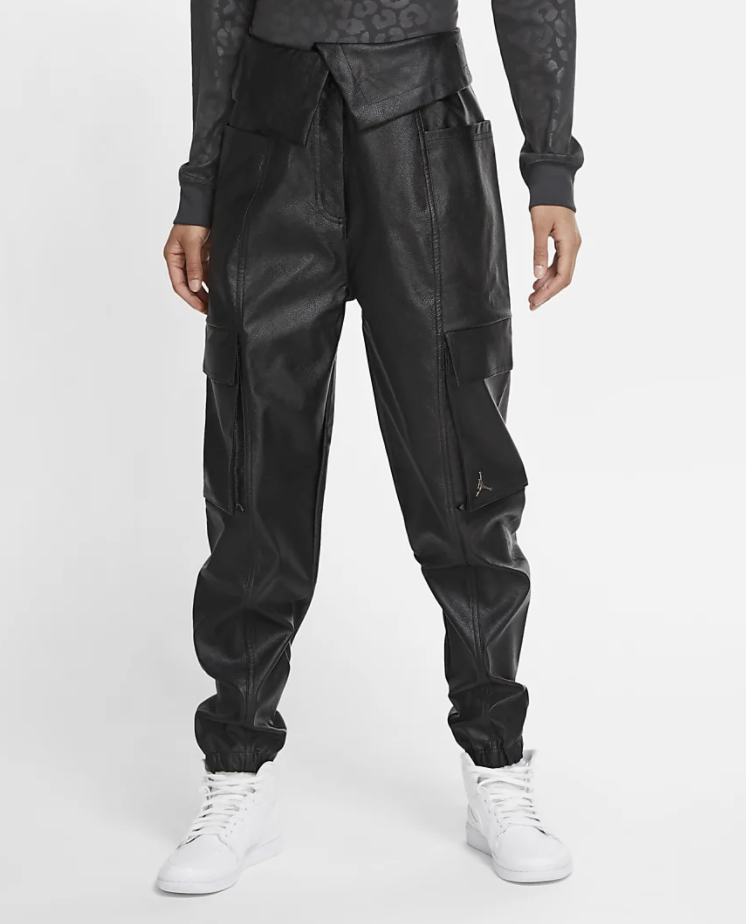 Nike Size S Women's Air Jordan Faux Leather Utility Pants Nike Size S Women's Air Jordan Faux Leather Utility Pants