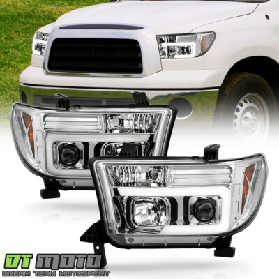 For 2007-2013 Toyota Tundra 08-17 Sequoia LED Optic Tube Projector Headlights