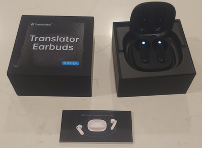 #ad #ad Timekettle WT2 Edge Translator Earbuds 40 Languages amp; 93 Accent OFFLINE Black $79.95