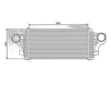 Ladeluftkühler Aluminium 278 mm - 550 mm VALEO für u.a. MERCEDES-BENZ GL-KLASSE