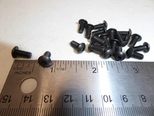 8-32 x 3/8" BUTTON HEAD ALLEN SCREW BLACK OXIDE VINTAGE USA MADE Qty of 20