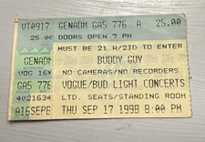 BUDDY GUY/OLU DARA RARE CONCERT TICKET STUB INDIANAPOLIS, IN 09/17/1998