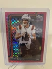Drake Maye 2025 Topps Chrome Hot Pink X-Fractor #207 Patriots