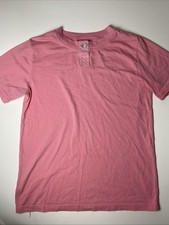 VINTAGE Forenza Henley Shirt Mens Mother Of Pearl Button Pink USA Made Shirt 80s