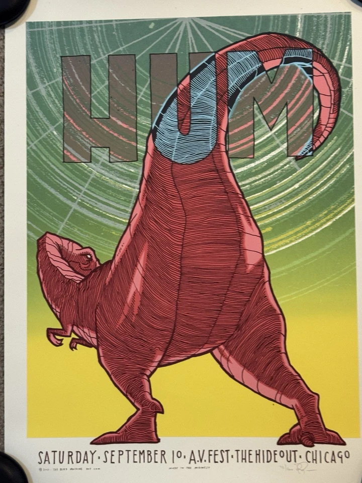 Jay Ryan Art Print HUM Dinosaur Poster 2011 Chicago IL S/# 400 Tyrannosaurus Rex - Image 2 of 4